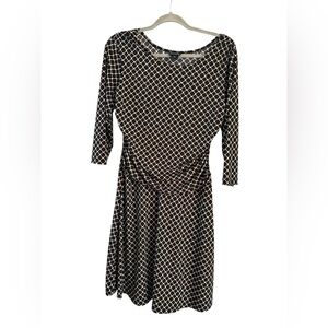 Enfocus Studio Black and Cream Diamond Dress